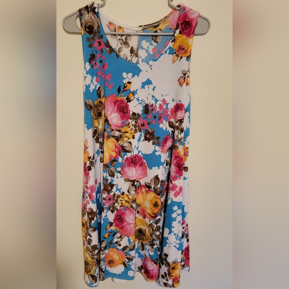 Floral Summer Dress Stretchy Material
